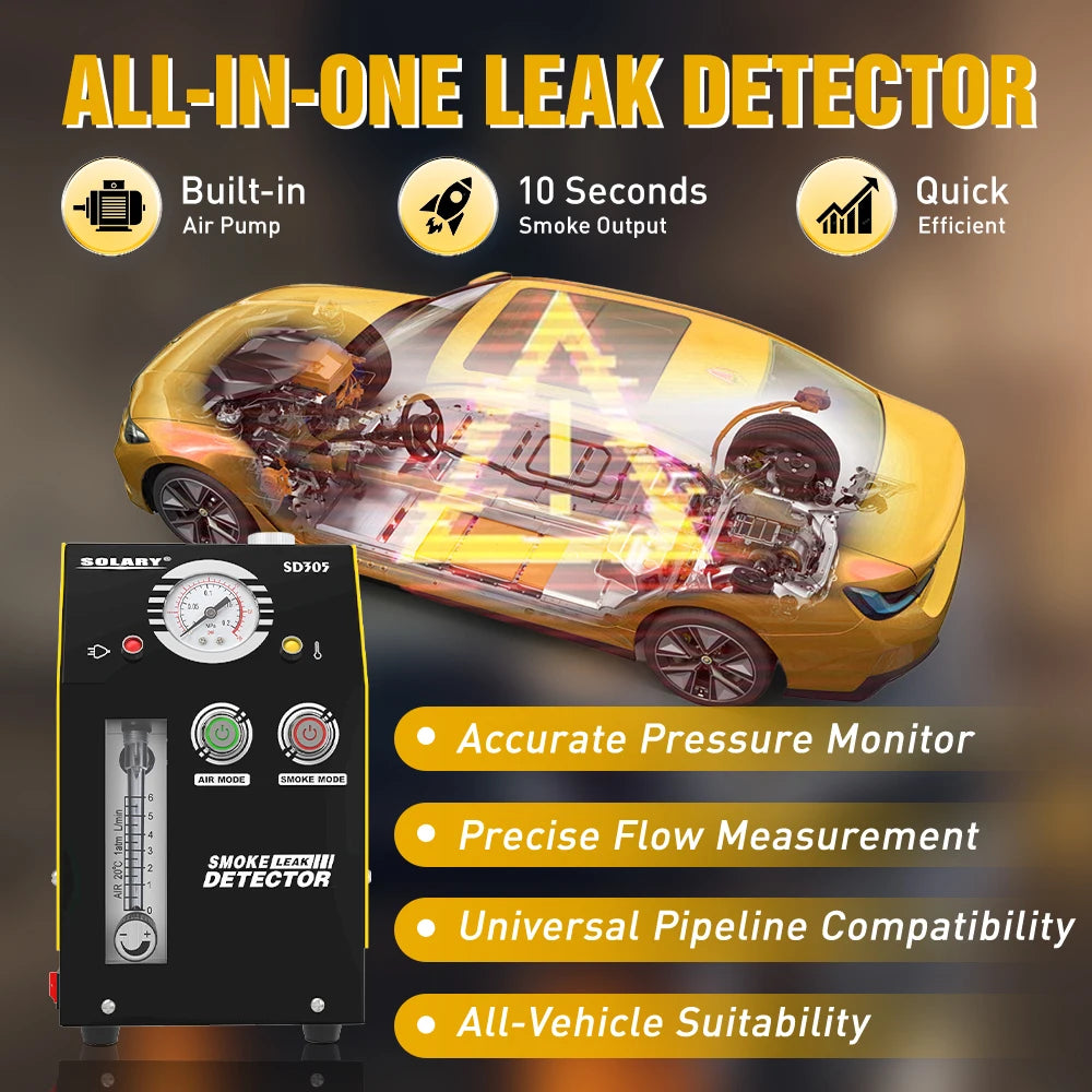 Smoke Machine Leak Tester – DC 12V with Built-in Air Pump