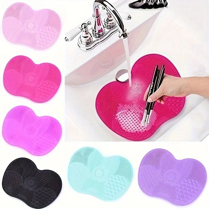Silicone Makeup Brush Cleaning Pad with Suction Cup