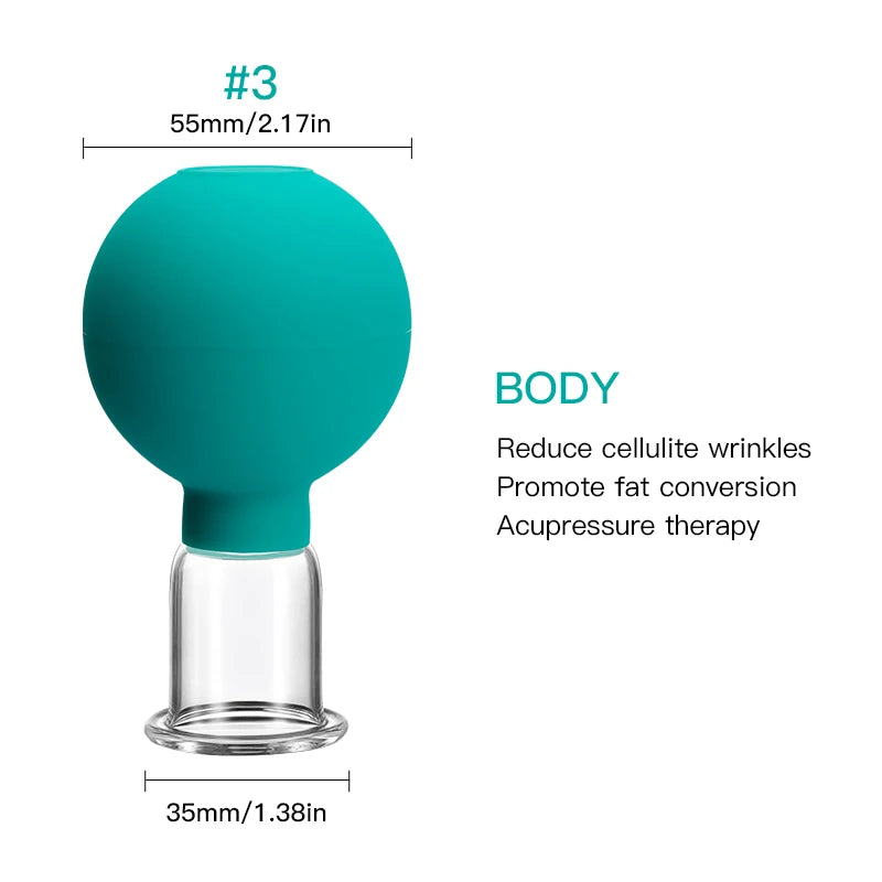 Rubber Vacuum Cupping Face Massager – Anti-Wrinkle & Lifting