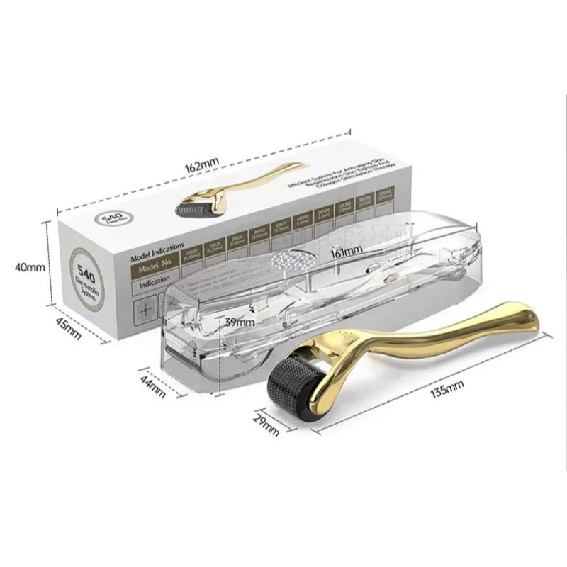 540 Titanium Micro Needle Derma Roller 0.25mm – Skin Rejuvenation & Hair Growth