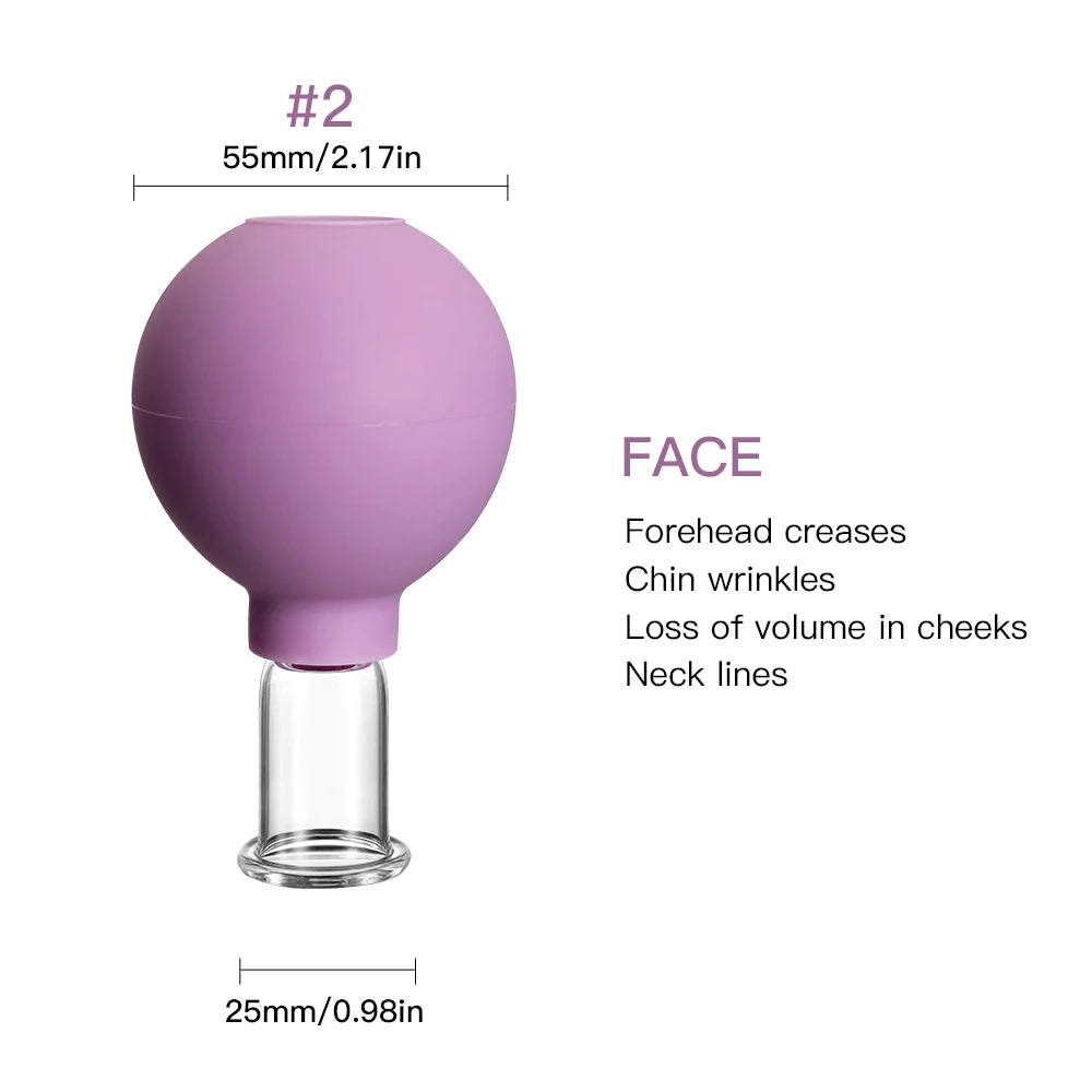 Rubber Vacuum Cupping Face Massager – Anti-Wrinkle & Lifting