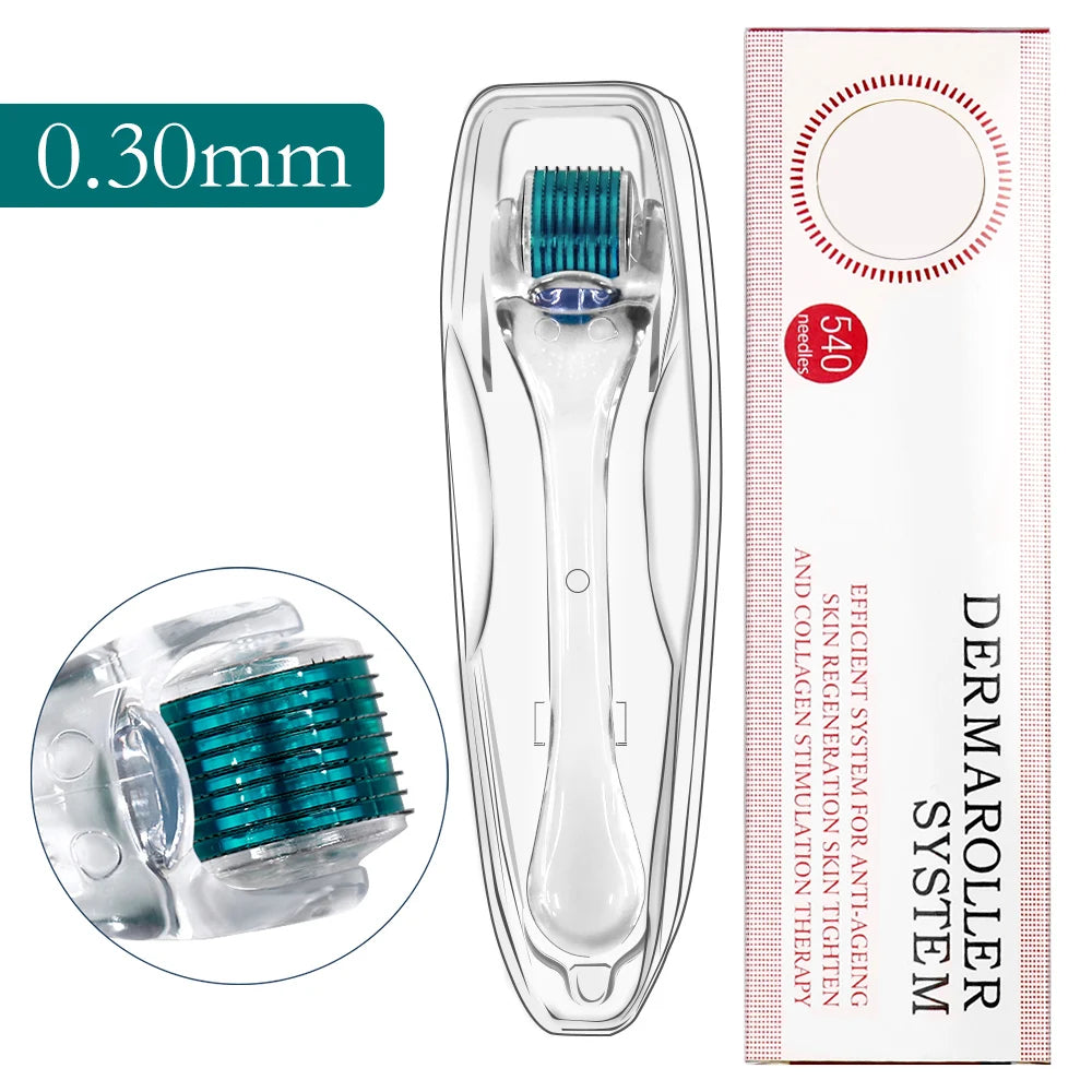 540-Needle Derma Roller – Face, Body, Hair & Beard Growth (0.2–0.3mm)