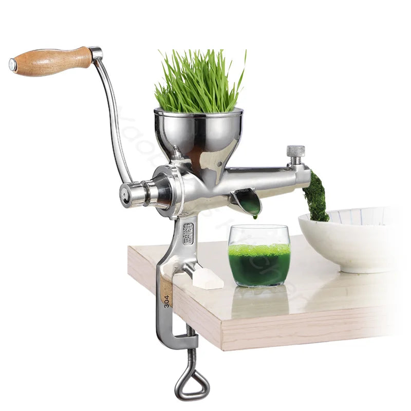 Stainless Steel Manual Slow Juicer – Wheatgrass & Ginger Extractor