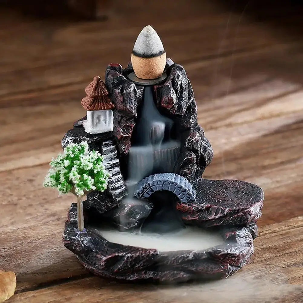 Backflow Incense Burner Waterfall – Aromatherapy Home Decor with Incense Cones