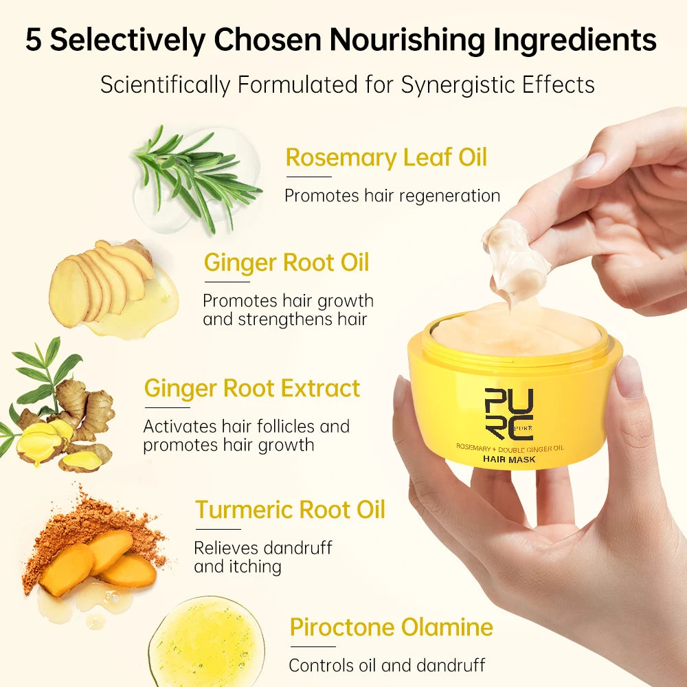 Rosemary & Ginger Hair Growth Mask – Anti Hair Loss