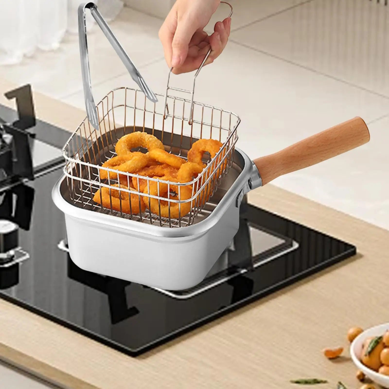Portable Stainless Steel Deep Fryer Pot – 2500ml