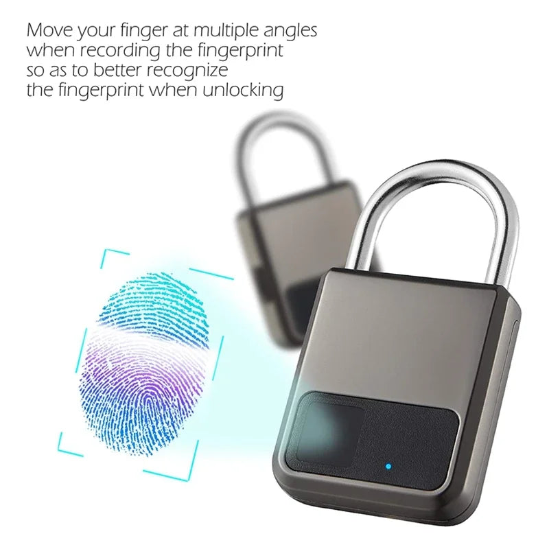 Fingerprint Padlock - Waterproof Smart Keyless Lock for Bike, Gym & Luggage