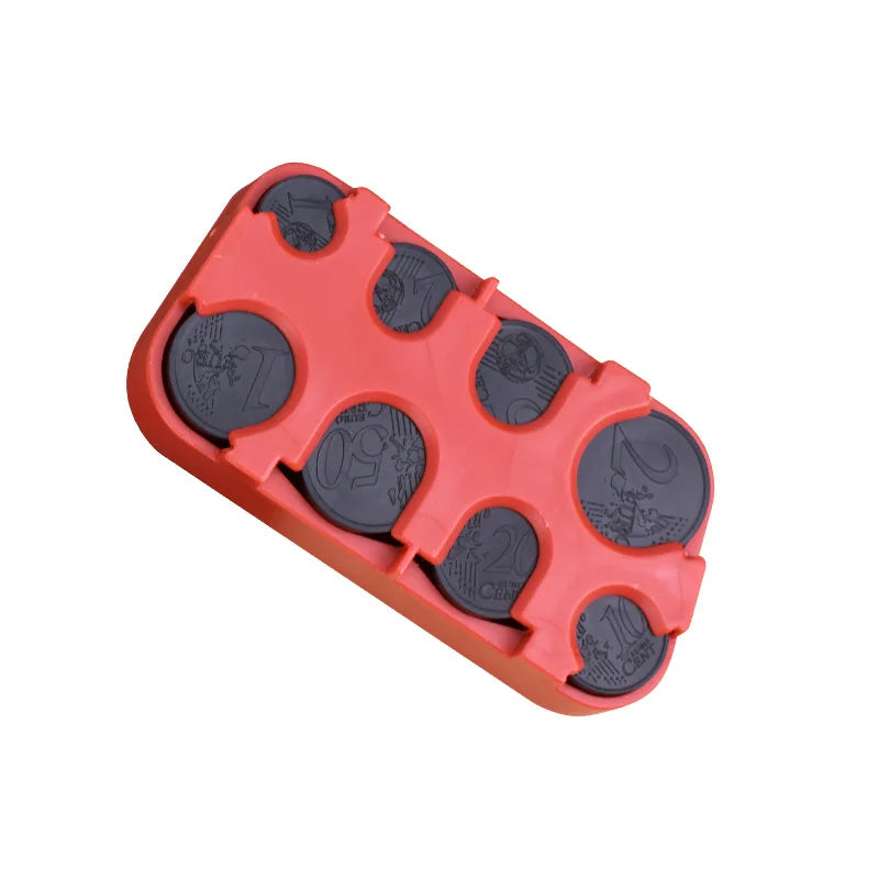 Spring Coin Dispenser & Purse Storage Box – Portable Money Holder Wallet