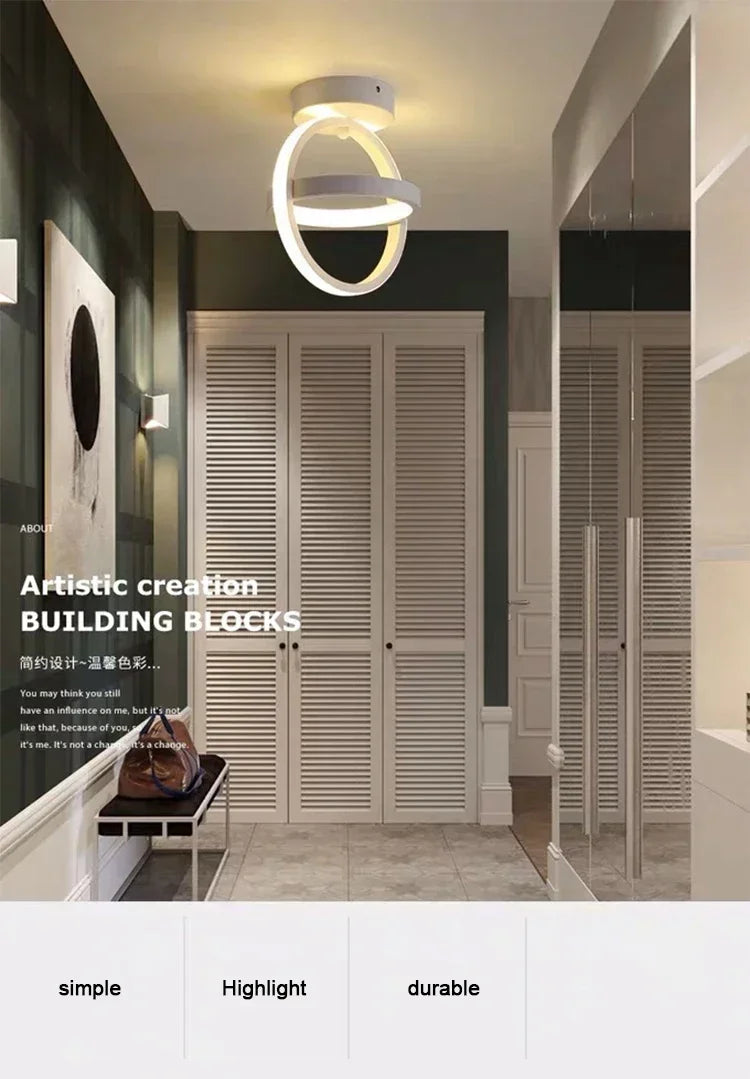 LED Strip Aisle Ceiling Light – Modern Minimalist Corridor, Balcony & Staircase Lamp