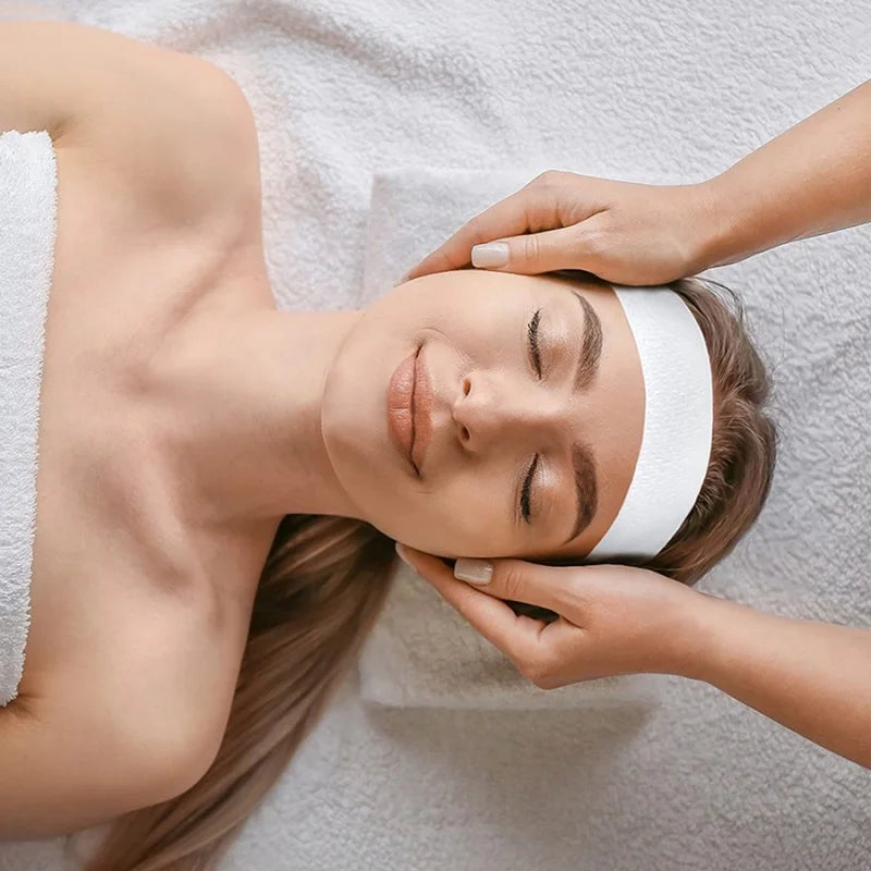 Disposable Facial Headbands – Soft Non-Woven SPA & Salon