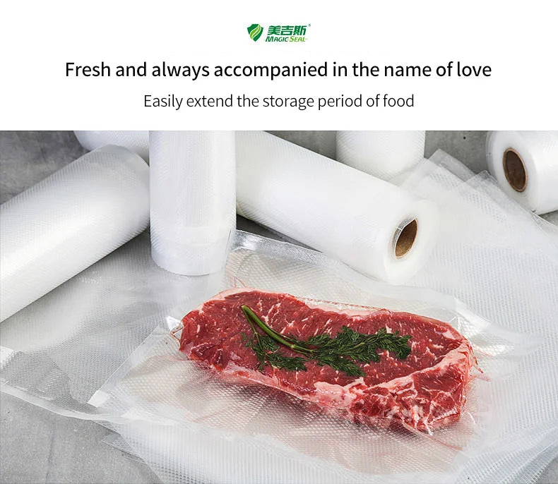 Food Vacuum Sealer Bags – BPA-Free Storage Roll (20cm x 500cm)