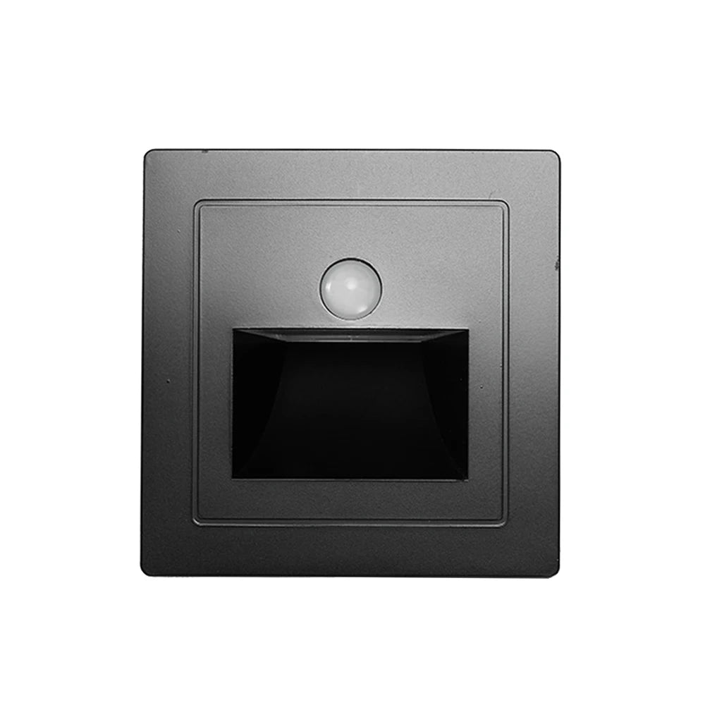 Recessed LED Wall Stair Light 2W – PIR Motion Sensor Step & Corridor Lamp