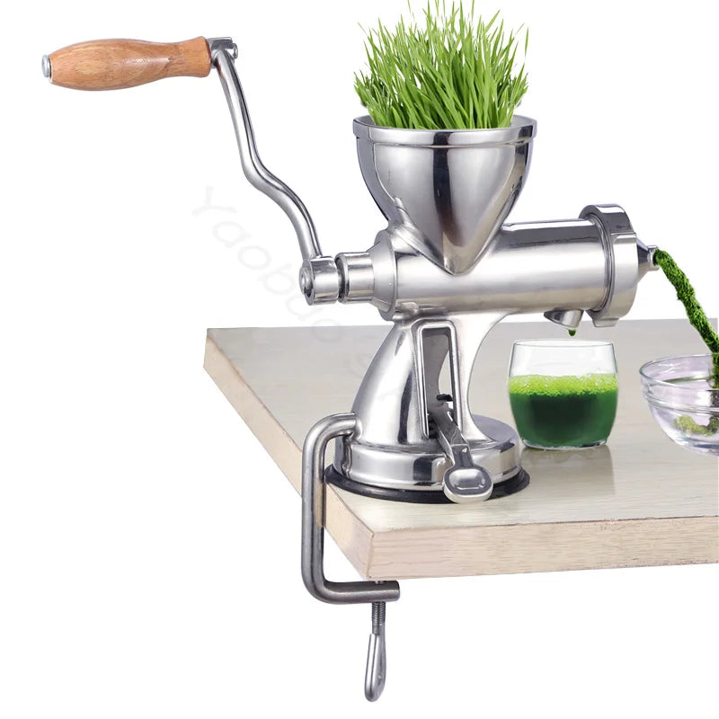 Stainless Steel Manual Slow Juicer – Wheatgrass & Ginger Extractor