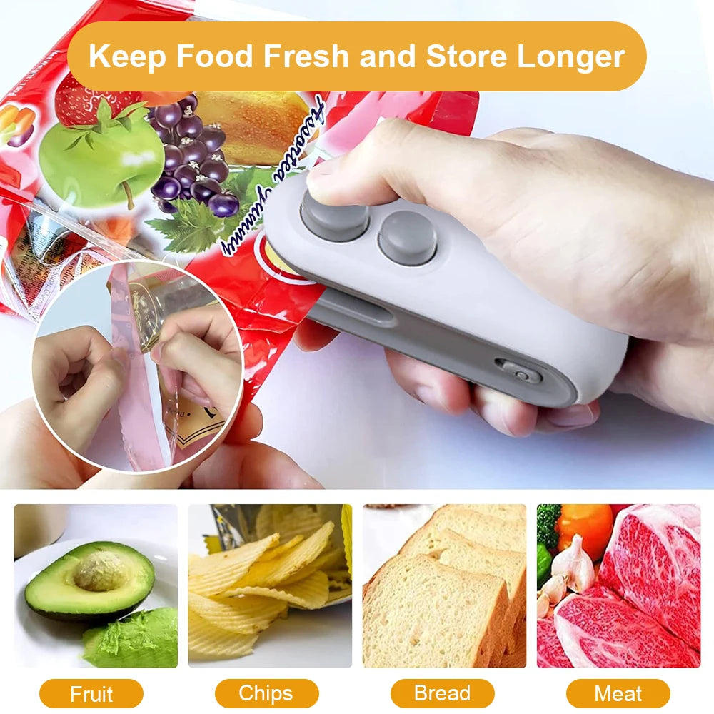 Mini Handheld Heat Bag Sealer – Portable Plastic Bag Sealing Machine