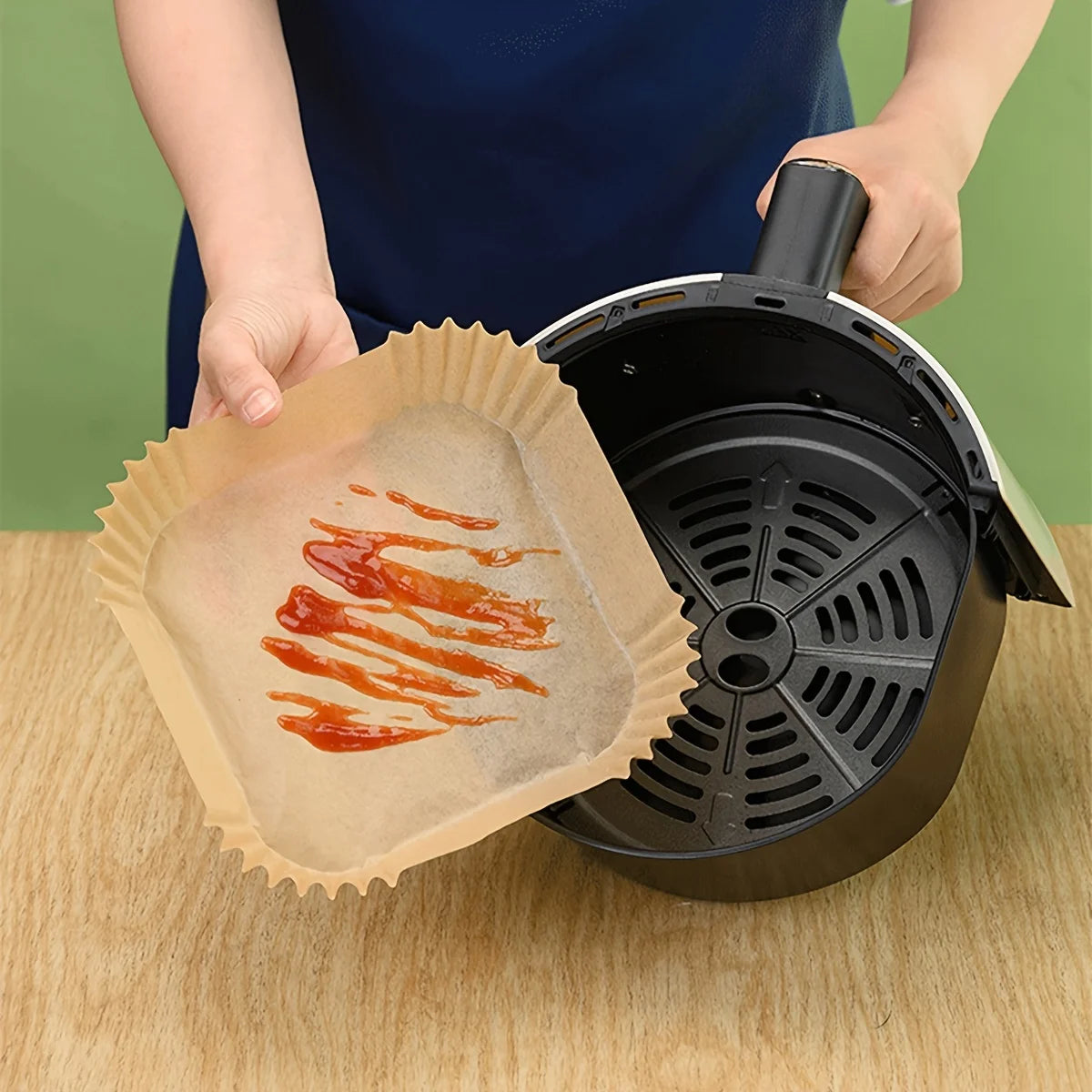 Air Fryer Disposable Paper Liners – Non-Stick (30/50/100 Pack)