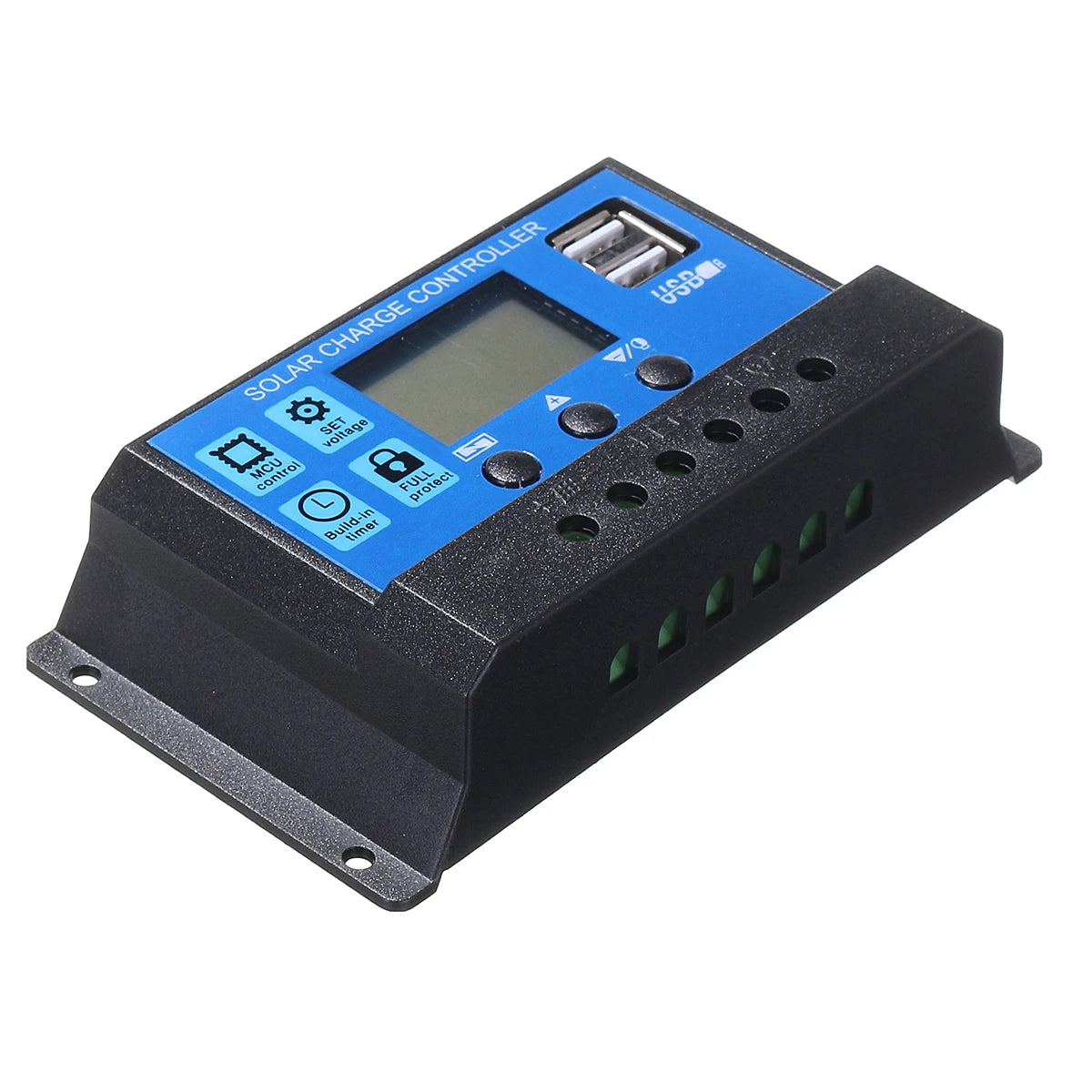 PWM Solar Charge Controller 12V/24V – 10A–60A LCD Battery Panel Regulator