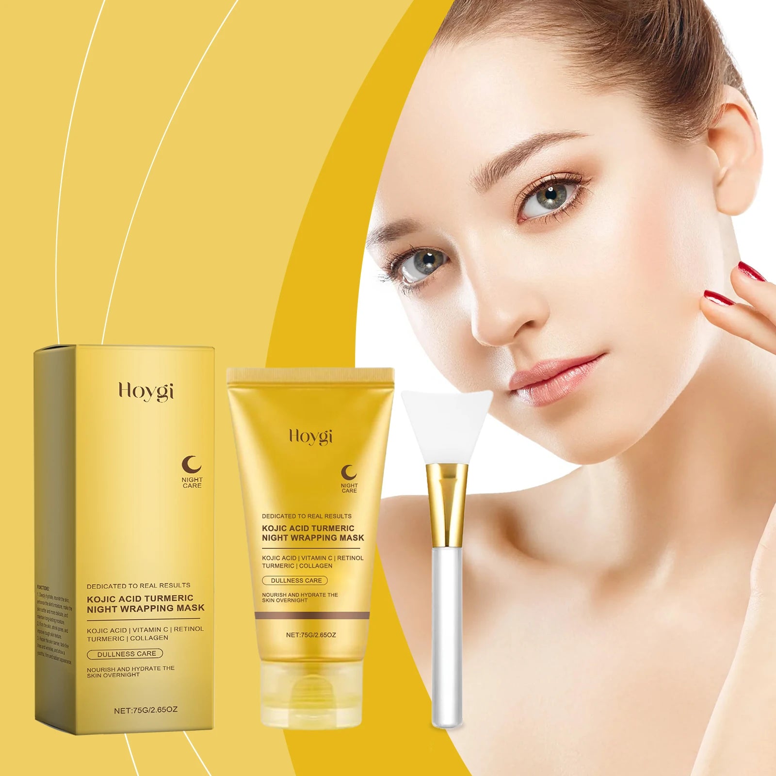 Collagen Peel-Off Face Mask + Kojic Acid & Turmeric Overnight Wrapping Mask