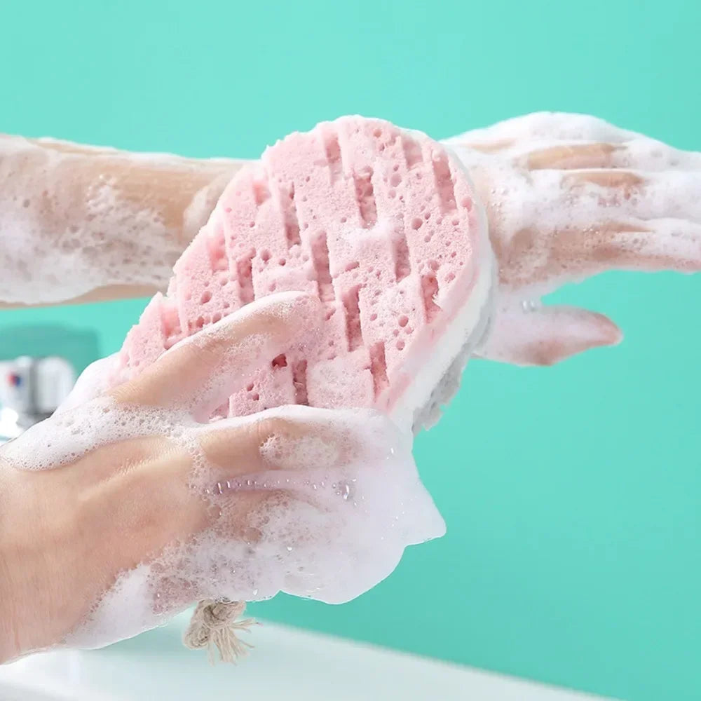3-Layer Exfoliating Body Scrub Sponge & Washcloth
