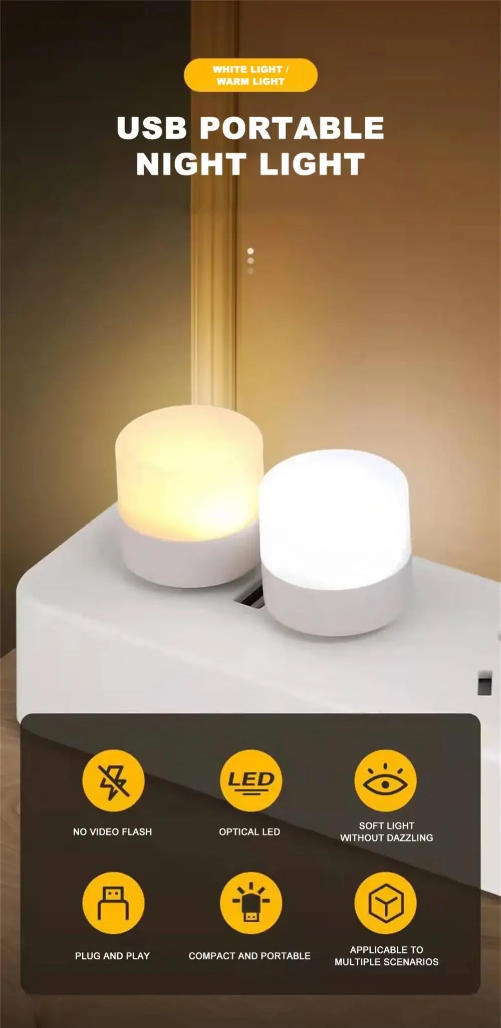 Mini USB LED Light – Portable Eye Protection Reading & Car Bulb Lamp