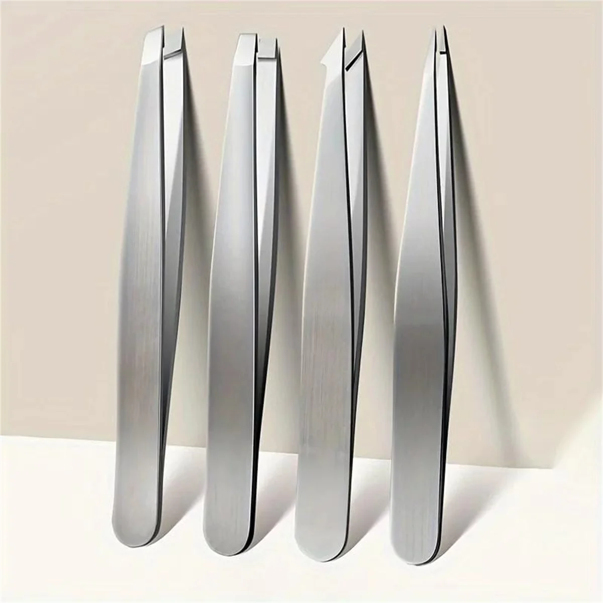 Stainless Steel Eyebrow Tweezers Set – Slant & Pointed Tip
