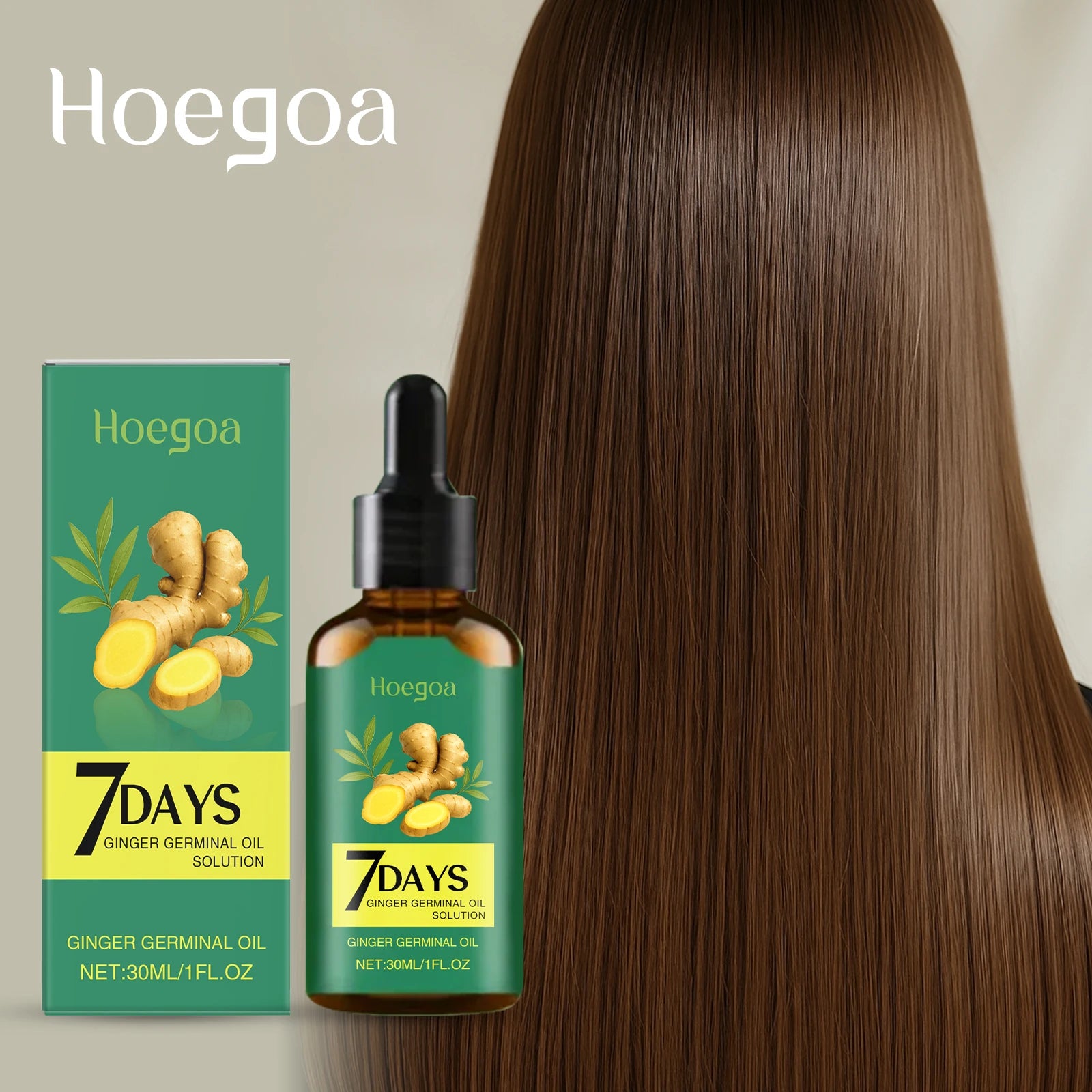 7-Day Ginger Hair Growth Serum – Anti-Hair Loss Scalp Treatment