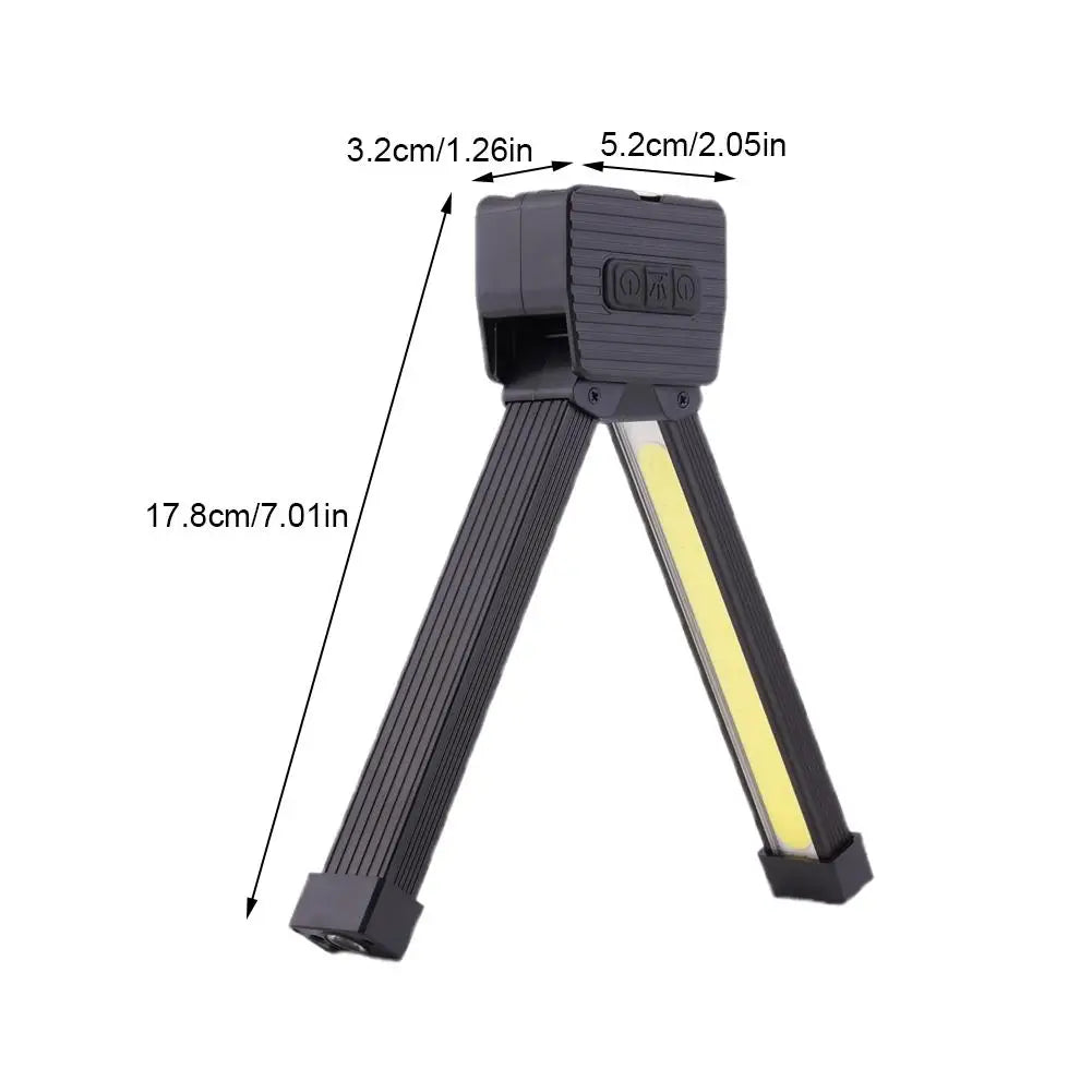 Portable Magnetic LED Worklight - 7 Dimming Levels, Foldable & Waterproof
