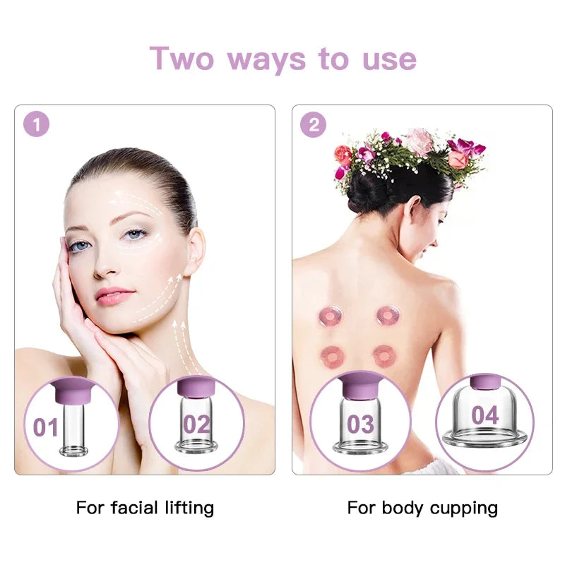Rubber Vacuum Cupping Face Massager – Anti-Wrinkle & Lifting
