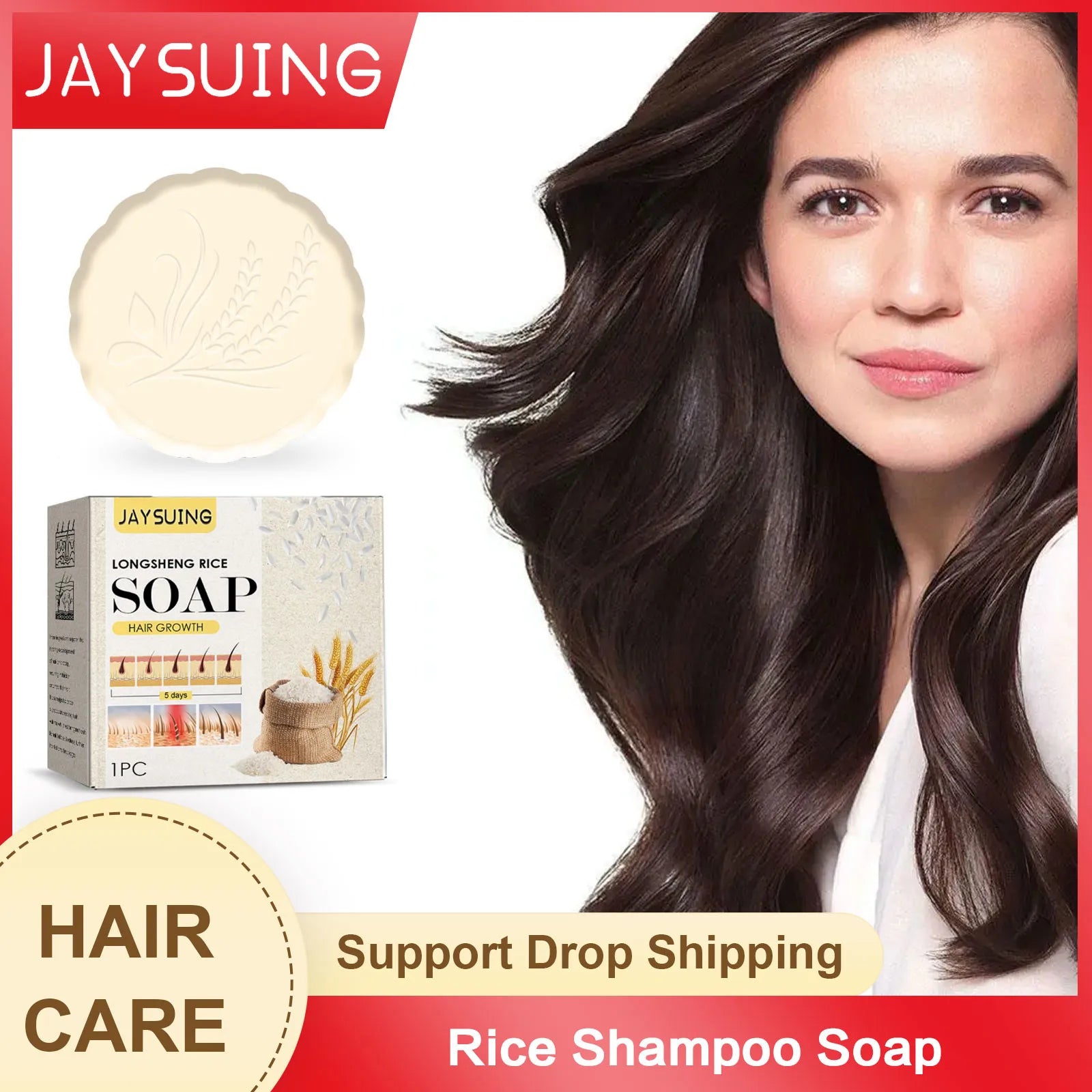 Rice Shampoo Bar – Hair Growth & Oil Control