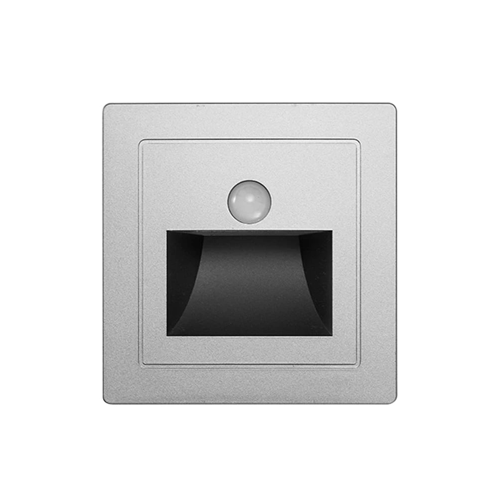 Recessed LED Wall Stair Light 2W – PIR Motion Sensor Step & Corridor Lamp
