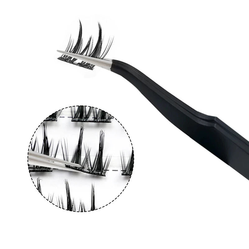 Professional Eyelash Extension Tweezers with Fiber Tips