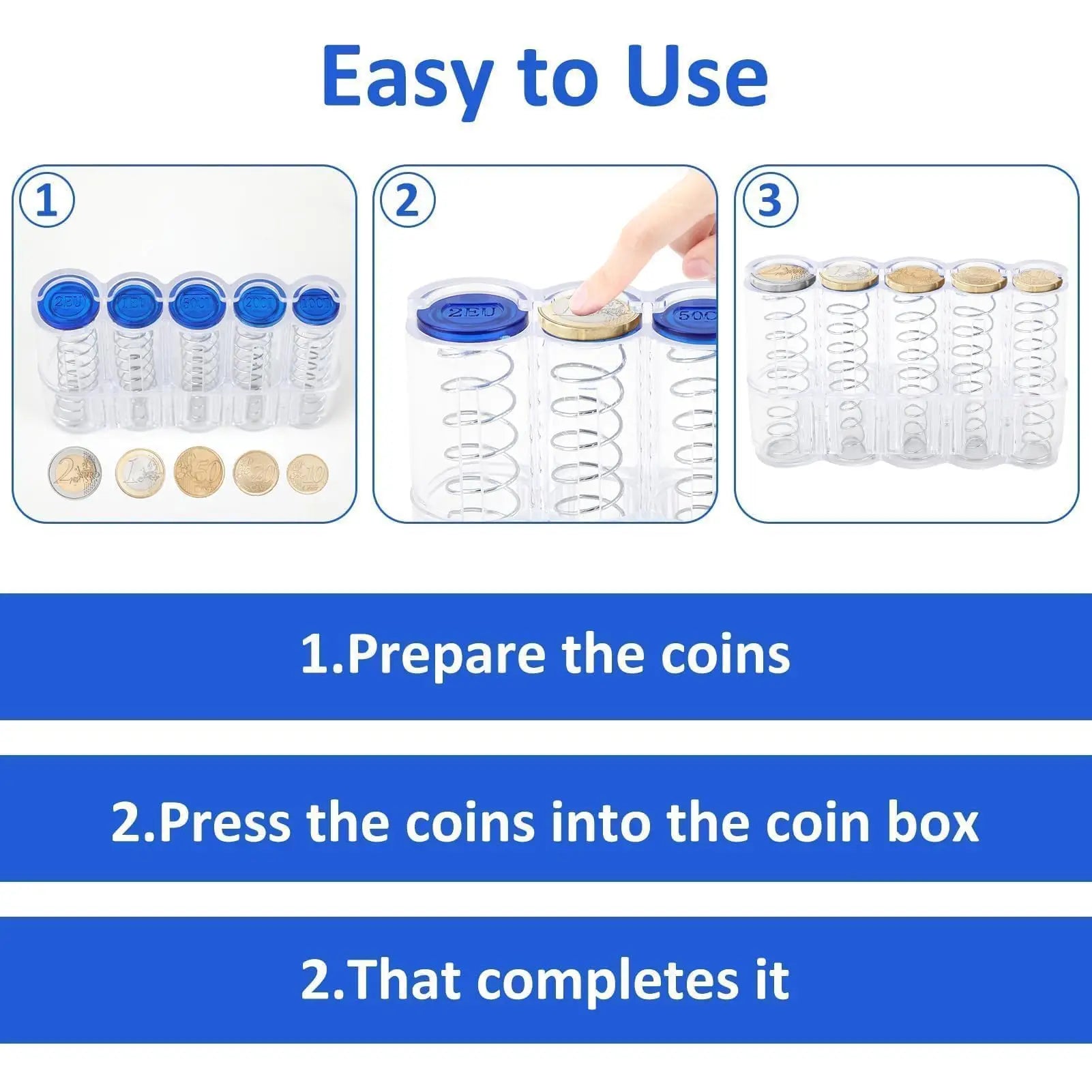 Spring Coin Dispenser & Purse Storage Box – Portable Money Holder Wallet