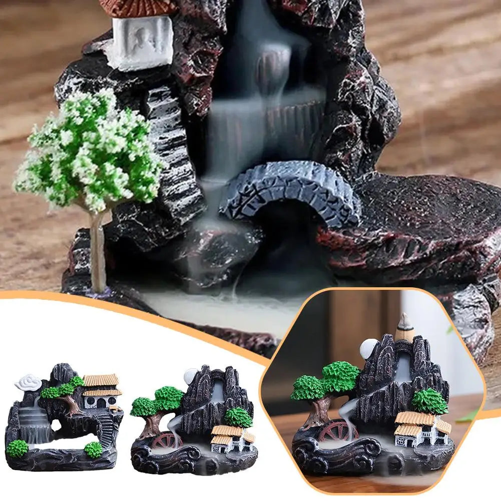 Backflow Incense Burner Waterfall – Aromatherapy Home Decor with Incense Cones