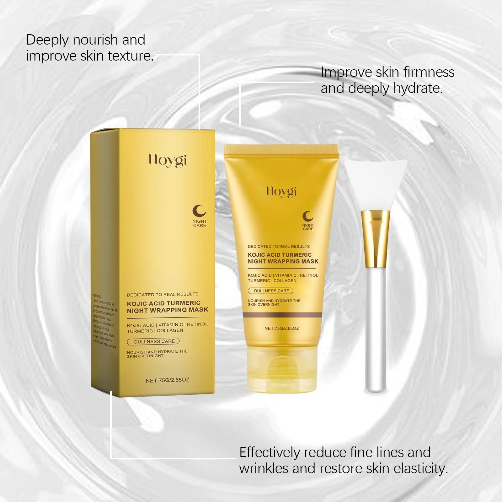 Collagen Peel-Off Face Mask + Kojic Acid & Turmeric Overnight Wrapping Mask
