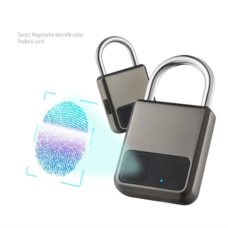 Fingerprint Padlock - Waterproof Smart Keyless Lock for Bike, Gym & Luggage
