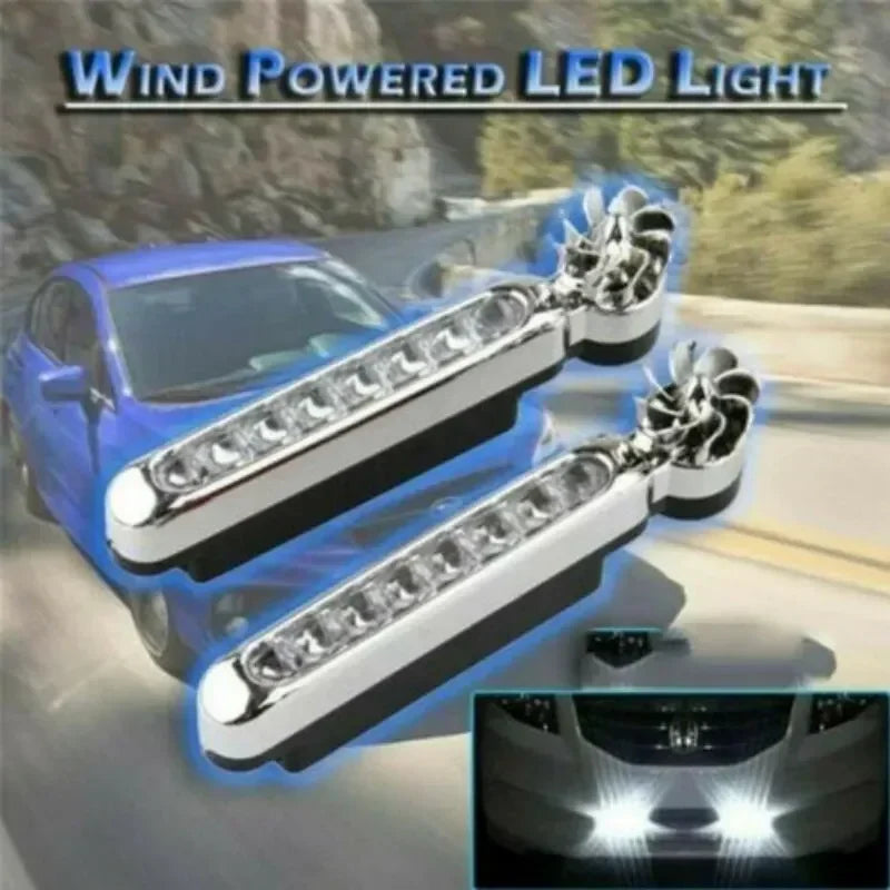 Wind-Powered Car LED Daytime Running Light – 8 LED DRL
