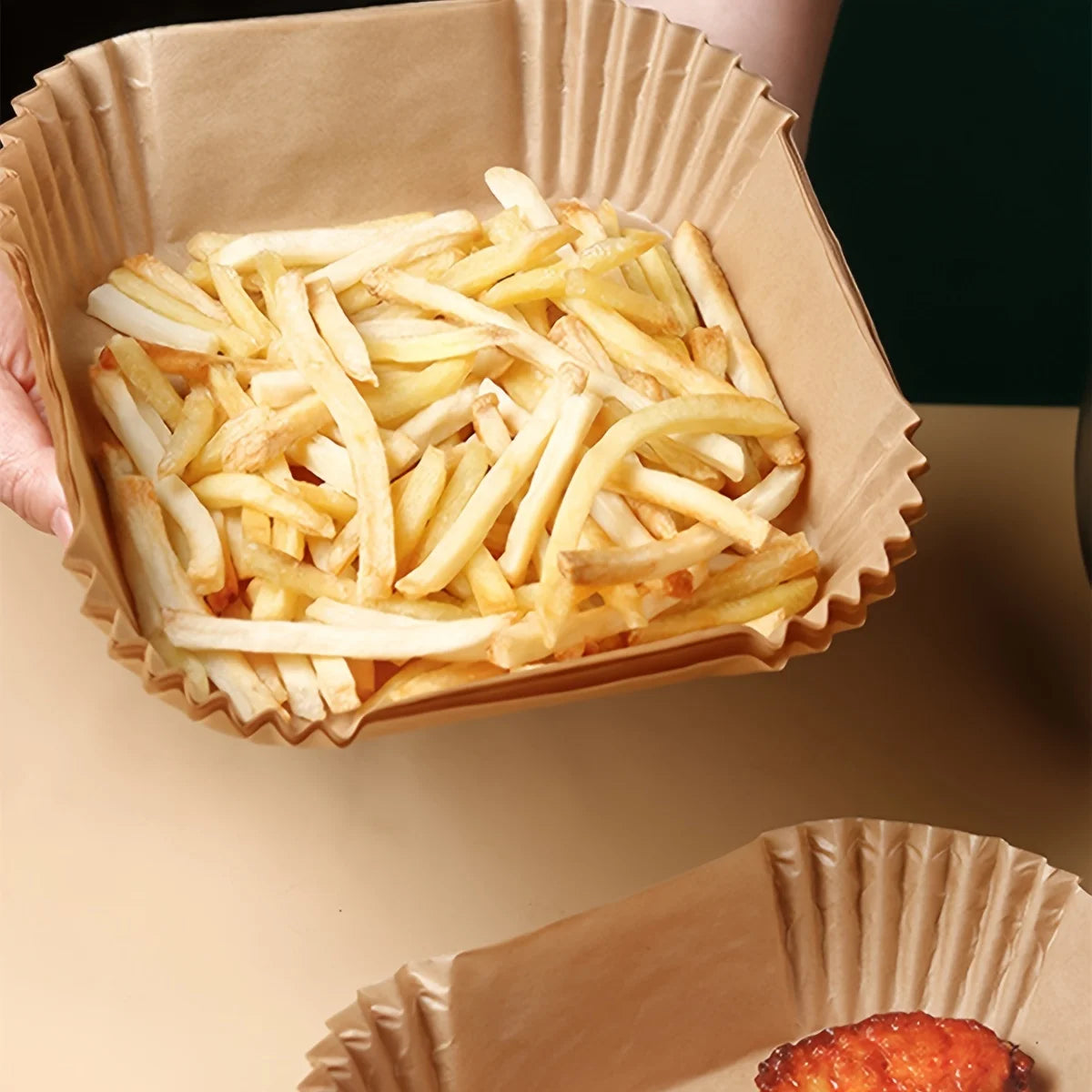 Air Fryer Disposable Paper Liners – Non-Stick (30/50/100 Pack)