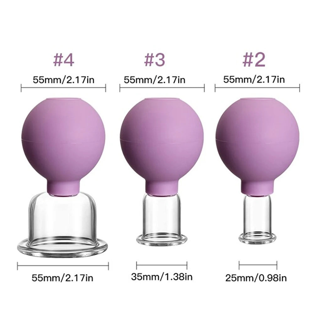 Rubber Vacuum Cupping Face Massager – Anti-Wrinkle & Lifting