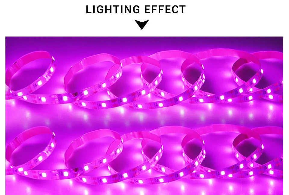 USB LED Grow Light Strip – Full Spectrum Plant Light 2m/3m for Vegetables & Seedlings