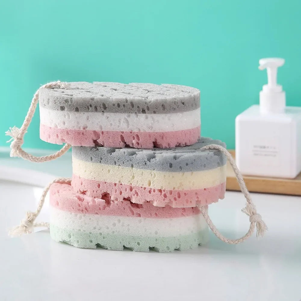 3-Layer Exfoliating Body Scrub Sponge & Washcloth
