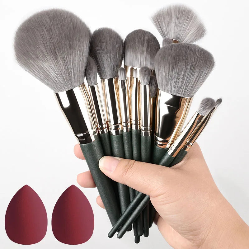 10/14pc Makeup Brush Set – Super Soft Eyeshadow & Foundation Brushes