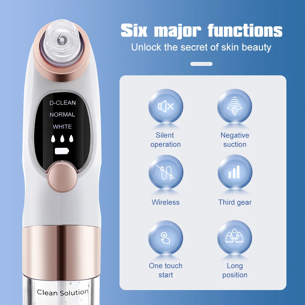 Small Bubble Blackhead Remover Pore Vacuum – 6 Suction Heads