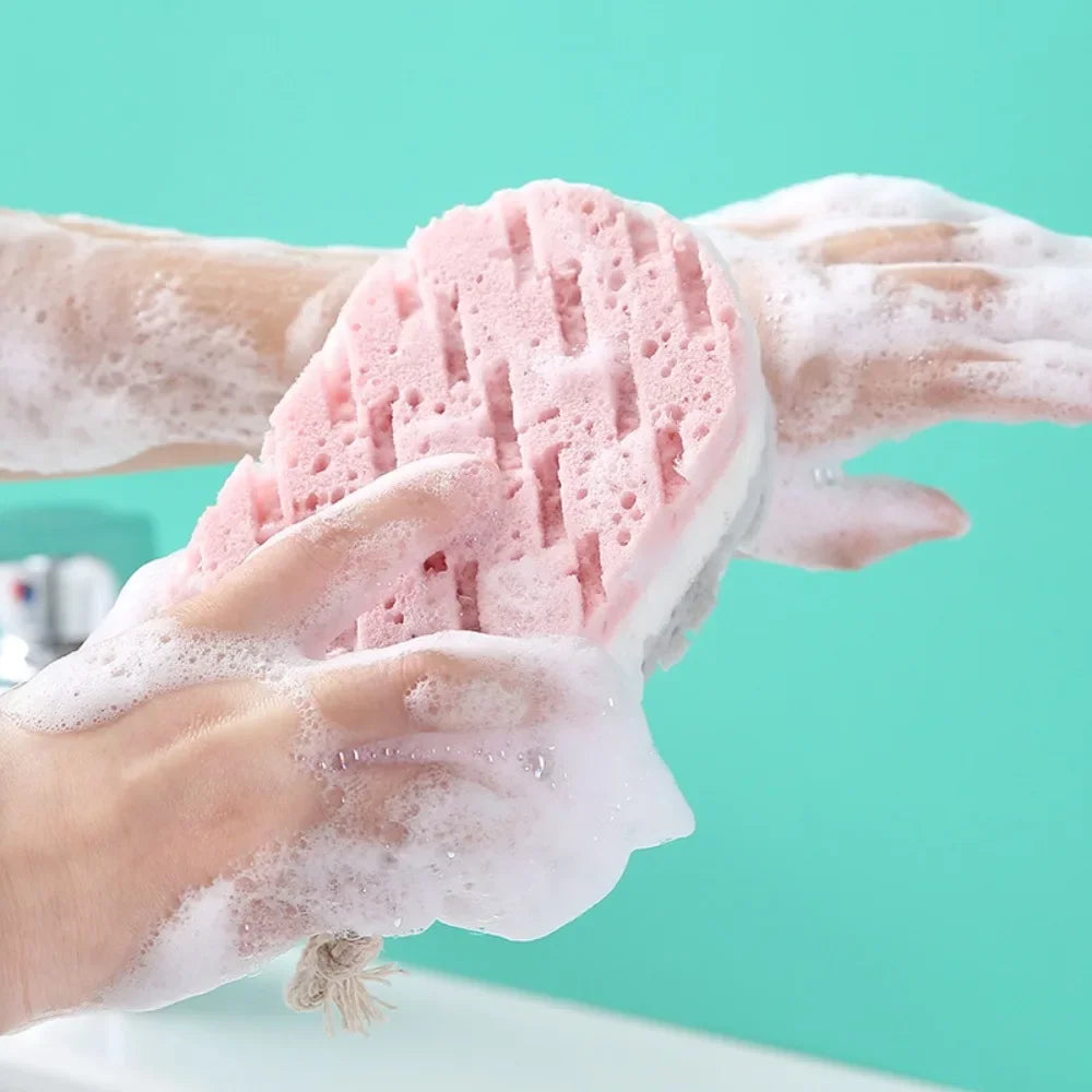3-Layer Exfoliating Body Scrub Sponge & Washcloth