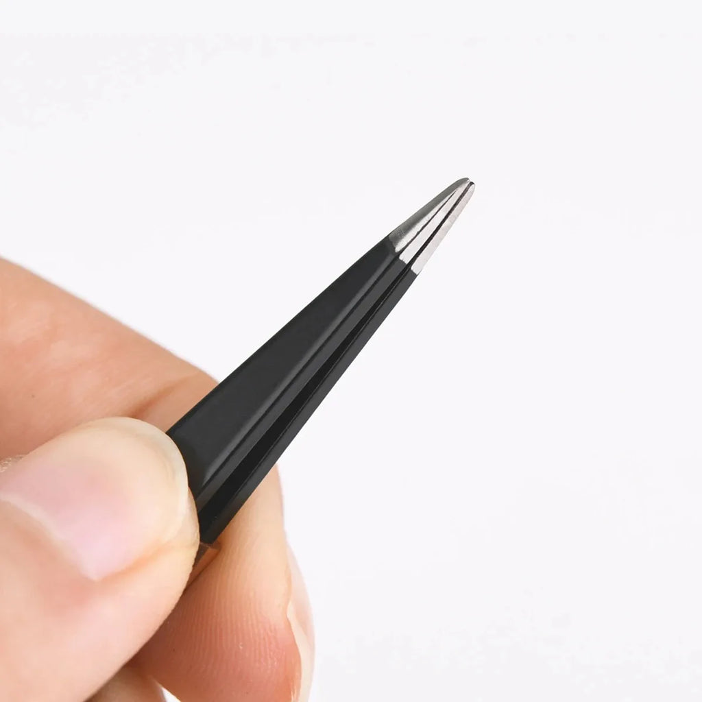 Stainless Steel Eyebrow Tweezers – Precision Slanted Tip
