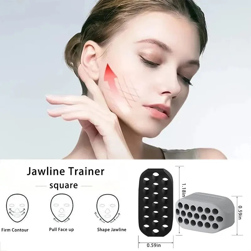 Silicone Jaw Exerciser & Facial Toner – Double Chin Reducer (2pk)