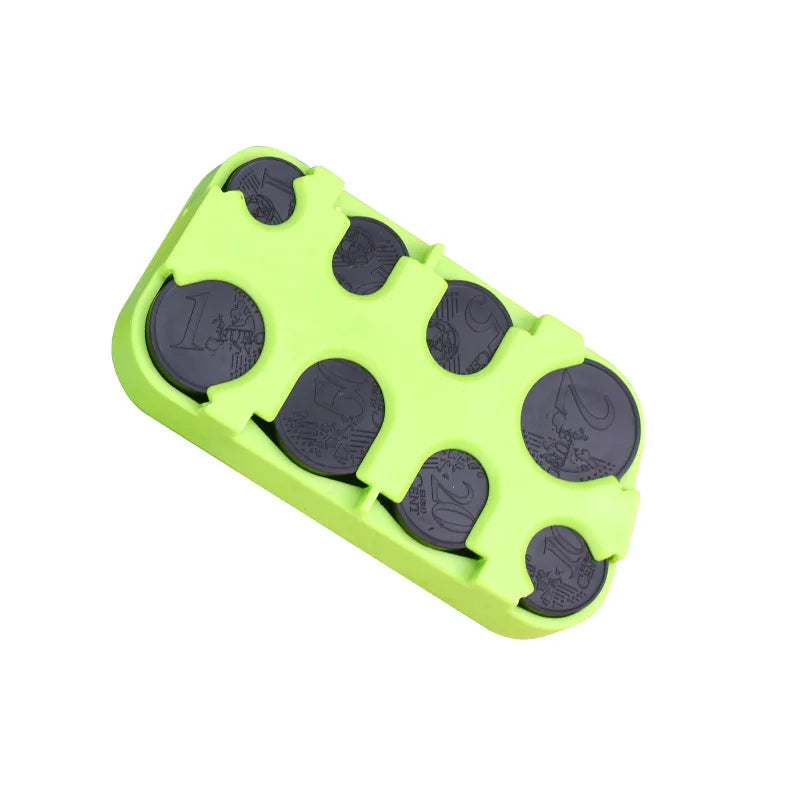 Spring Coin Dispenser & Purse Storage Box – Portable Money Holder Wallet