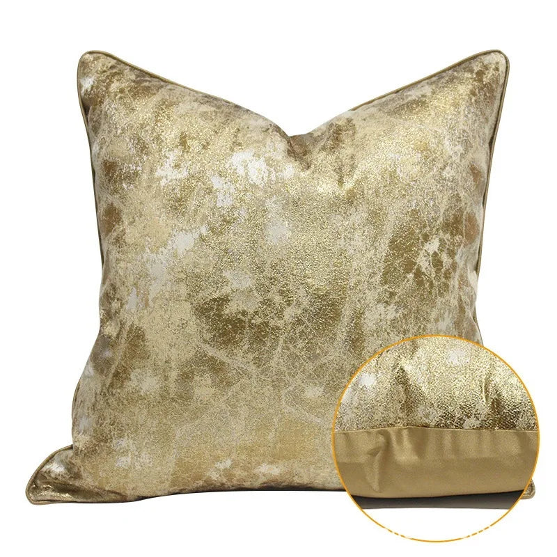 Luxury Golden Throw Cushion Cover
