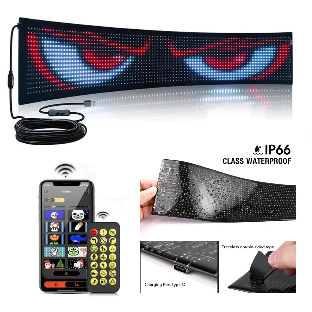 Smart Pixel LED Display Panel – Programmable Advertising Sign with APP Control