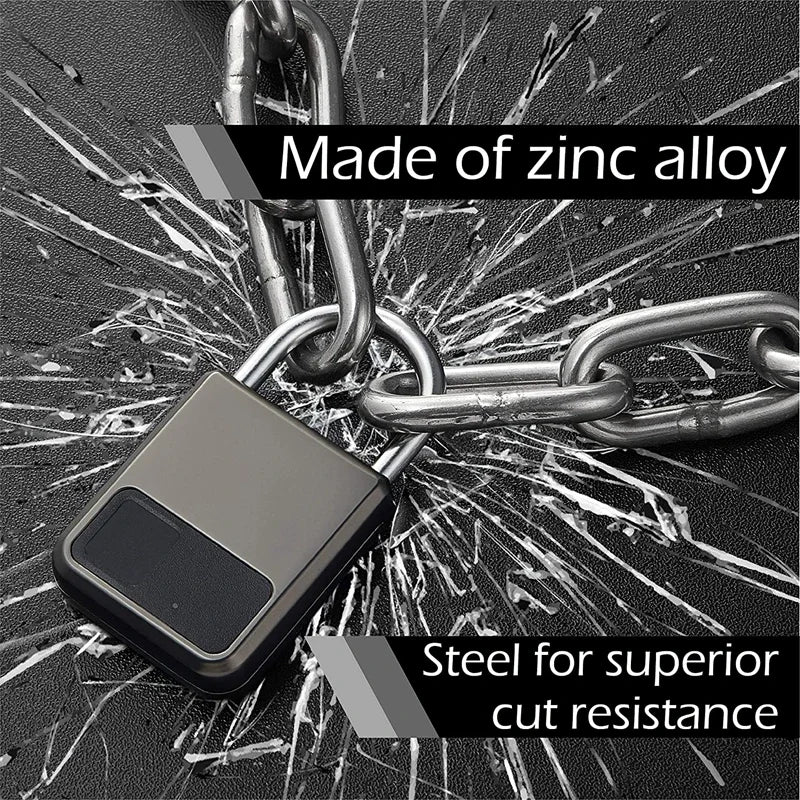 Fingerprint Padlock - Waterproof Smart Keyless Lock for Bike, Gym & Luggage