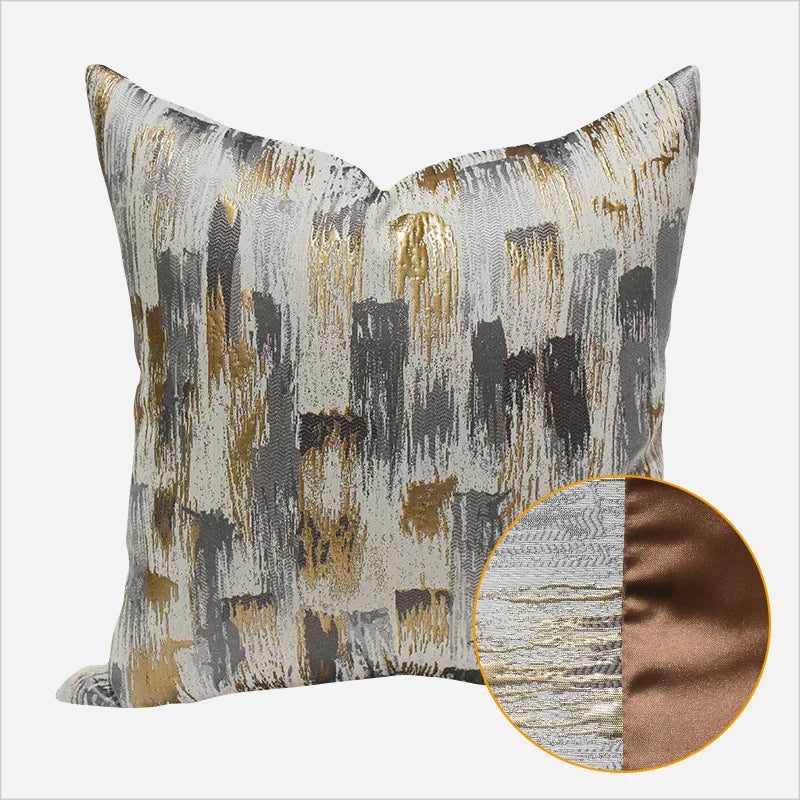 Luxury Golden Throw Cushion Cover