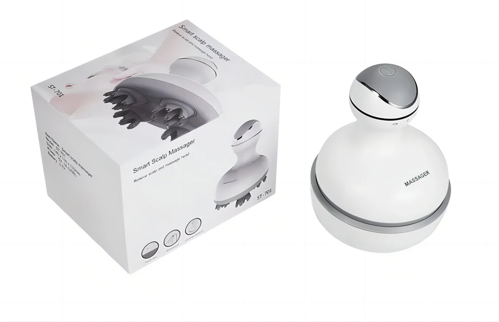 Cordless Scalp Massager – 4 Interchangeable Heads, Hair Growth